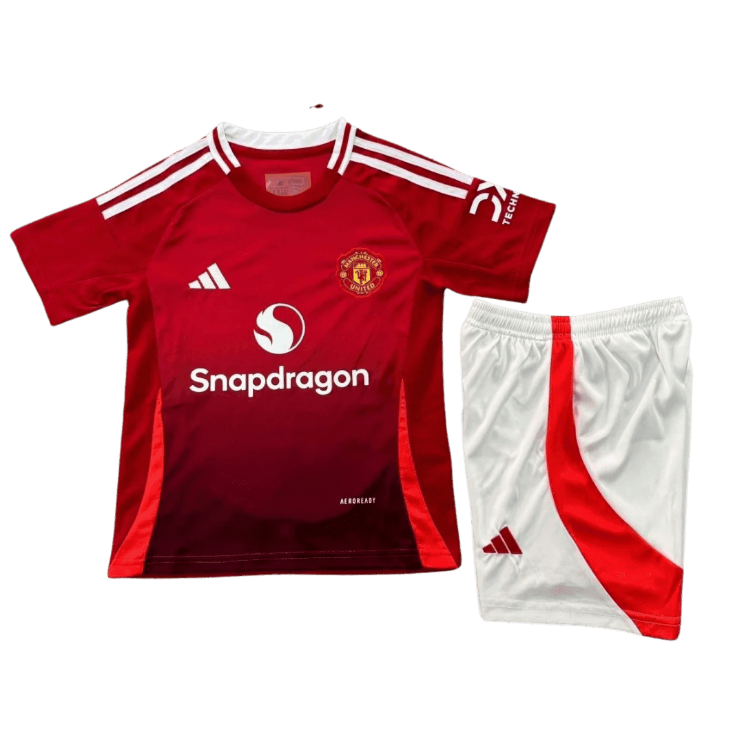 KIT CALCIO BAMBINO MANCHESTER UNITED CASA 2024-25