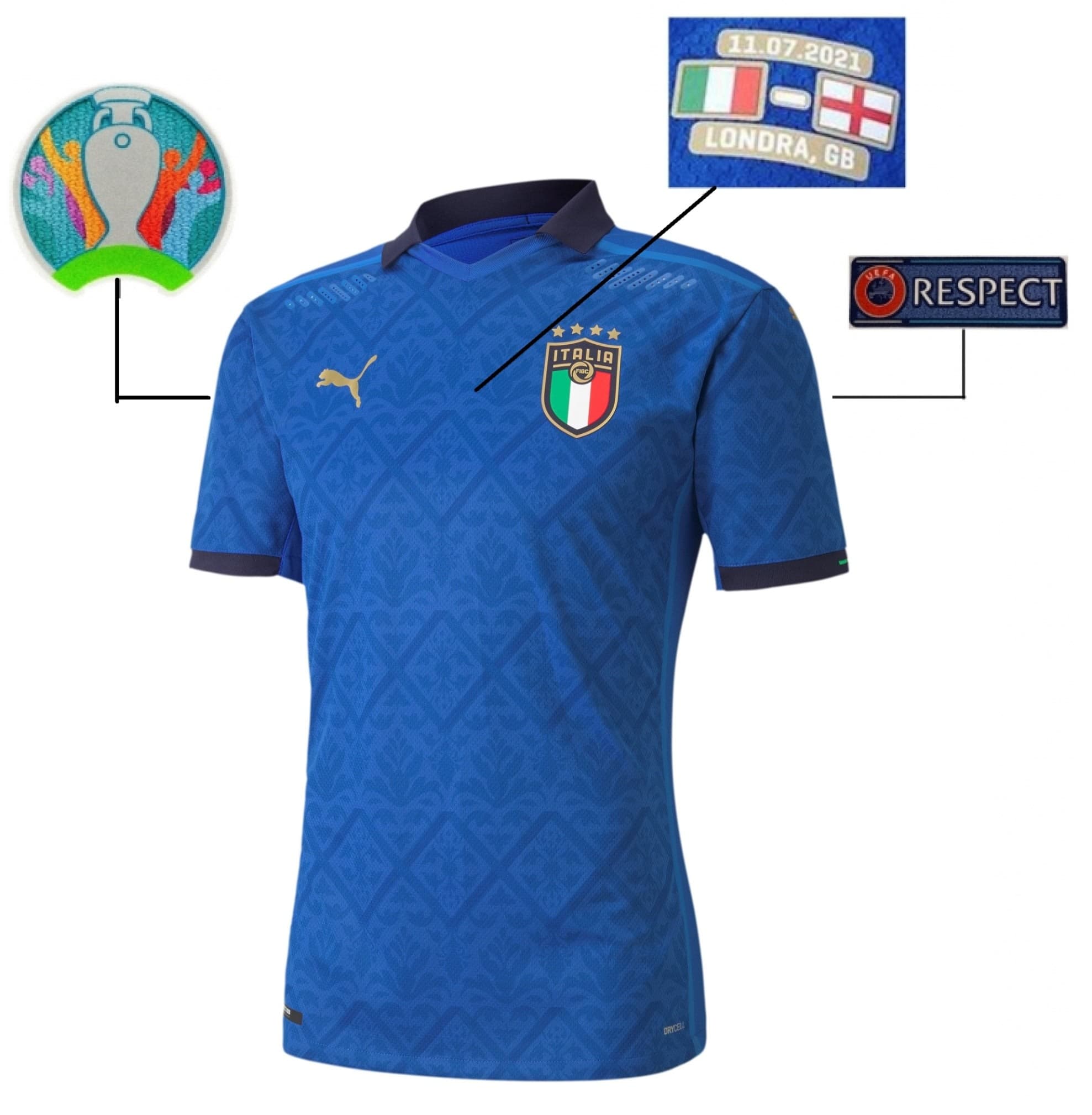 ITALIA FIGC MAGLIA AUTENTICA 2021 FINALE WEMBLEY