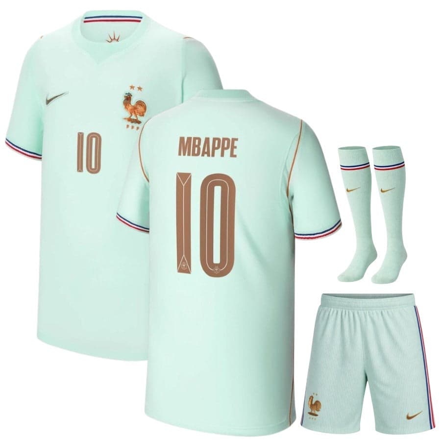 FRANCIA COMPLETINO BAMBINO MBAPPE AWAY VERDE COPPA DEL MONDO 2026