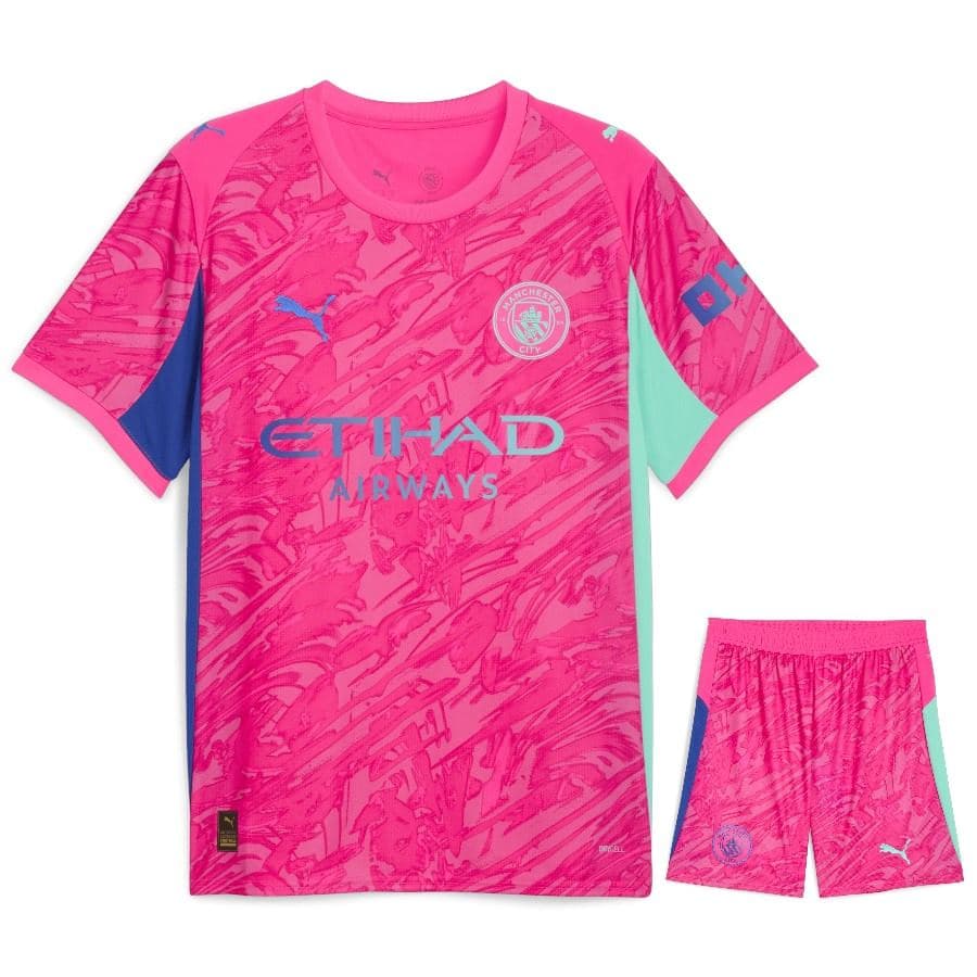 MANCHESTER CITY COMPLETINO BAMBINO PORTIERE ROSA 2025-26