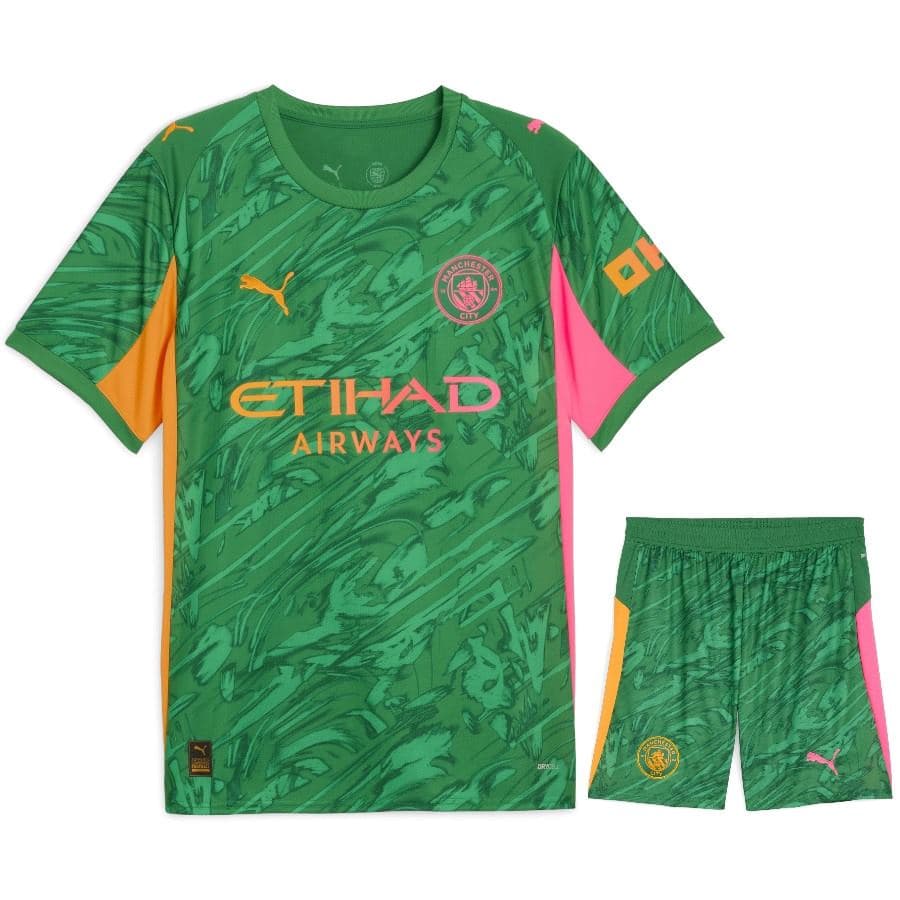 MANCHESTER CITY COMPLETINO BAMBINO PORTIERE VERDE 2025-26