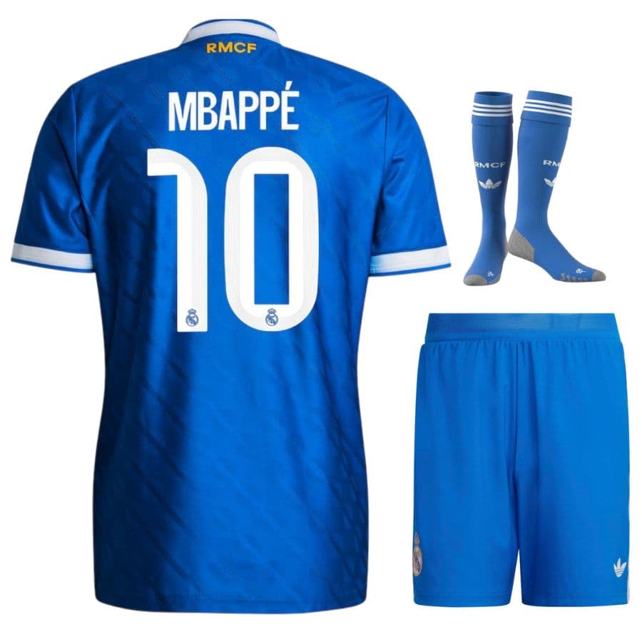 REAL MADRID COMPLETINO BAMBINO MBAPPE THIRD BLU 2025-26