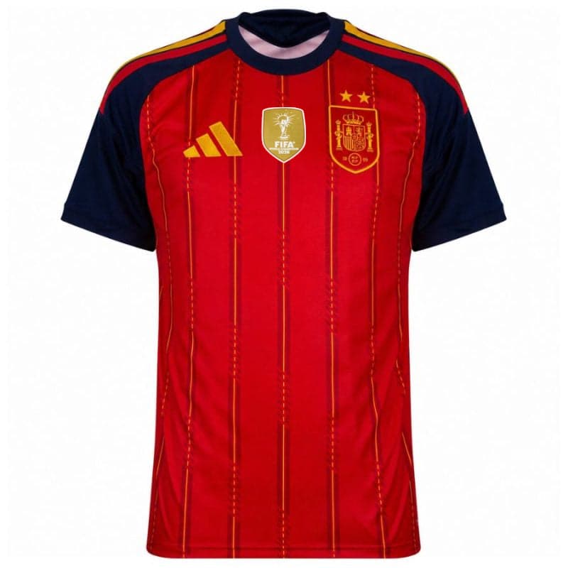 MAGLIA SPAGNA 2 STELLE UOMO BADGE CAMPIONE MONDO 2026 CASA