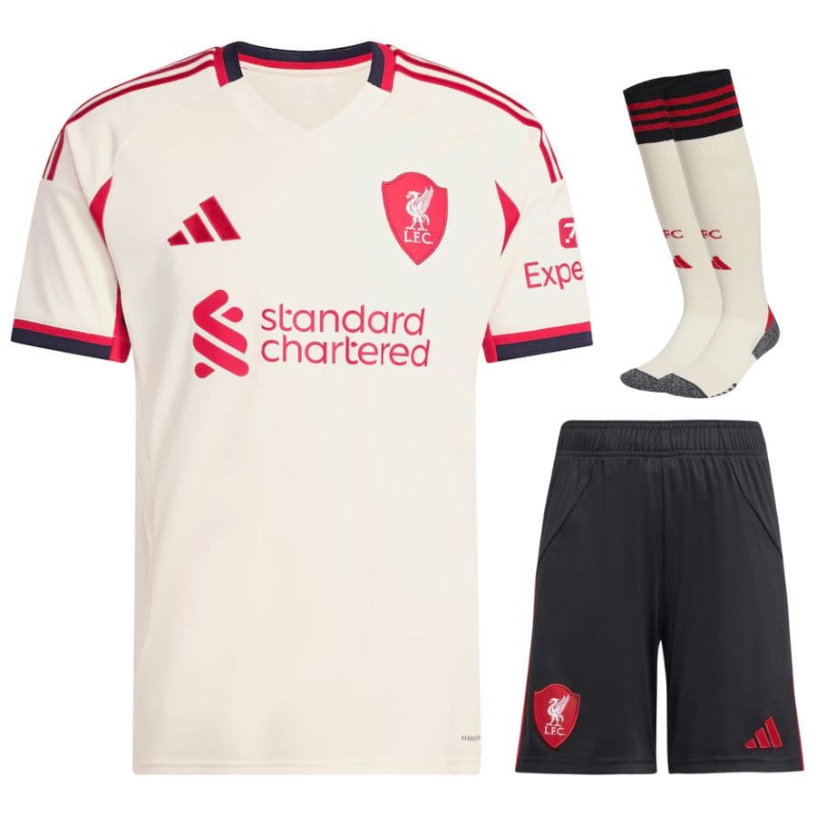 KIT CALCIO BAMBINO LIVERPOOL TRASFERTA 2025-2026