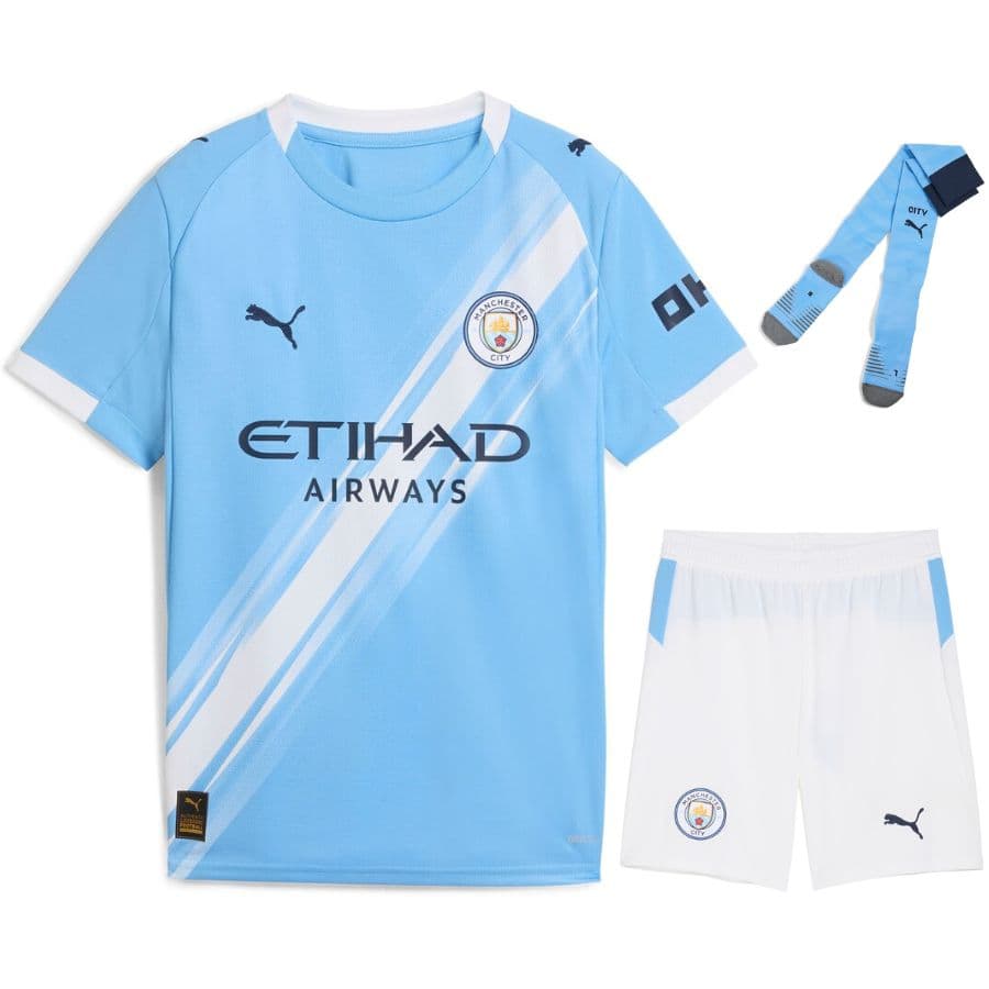 KIT CALCIO BAMBINO MANCHESTER CITY CASA 2025-2026