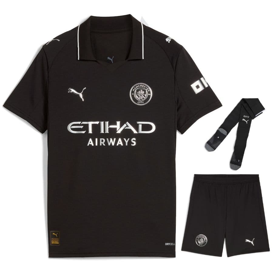KIT CALCIO BAMBINO MANCHESTER CITY TRASFERTA 2025-2026