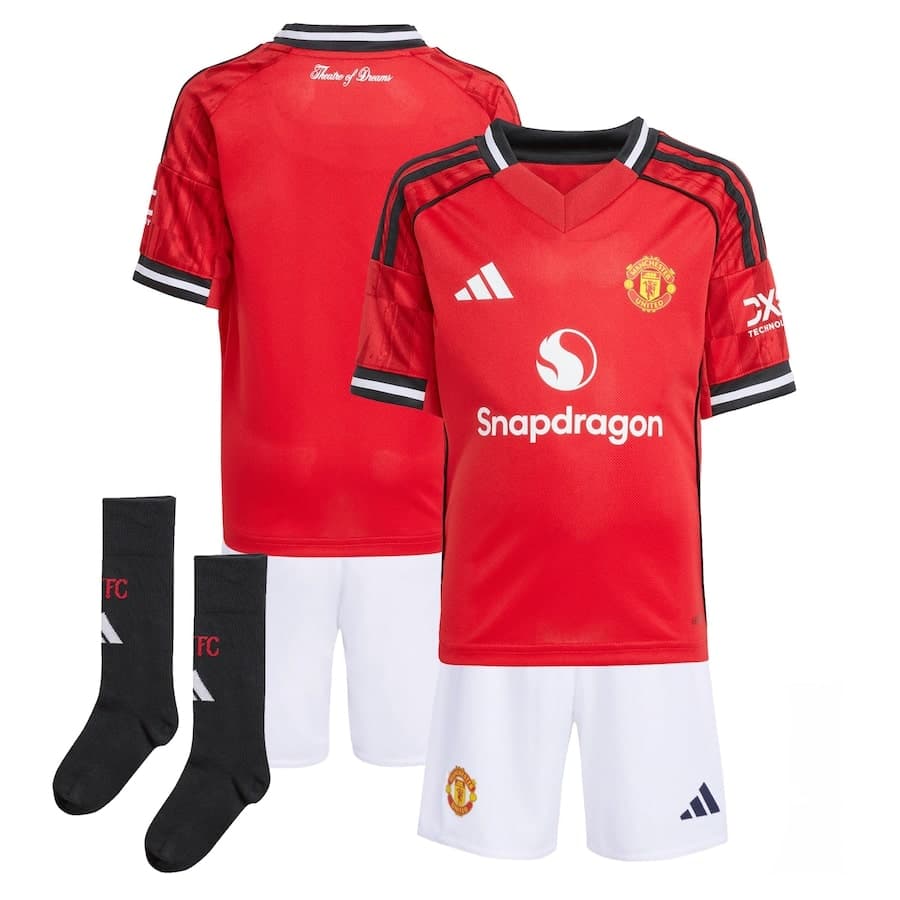 KIT CALCIO BAMBINO MANCHESTER UNITED CASA 2025-2026