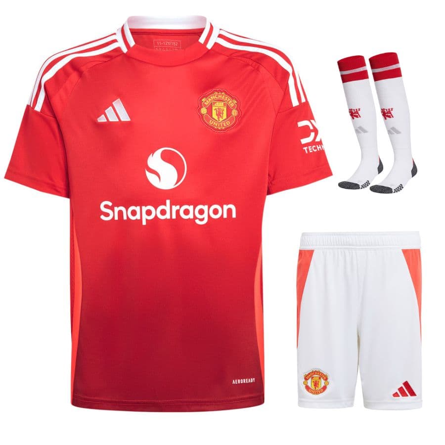 KIT CALCIO BAMBINO MANCHESTER UNITED CASA 2024-2025