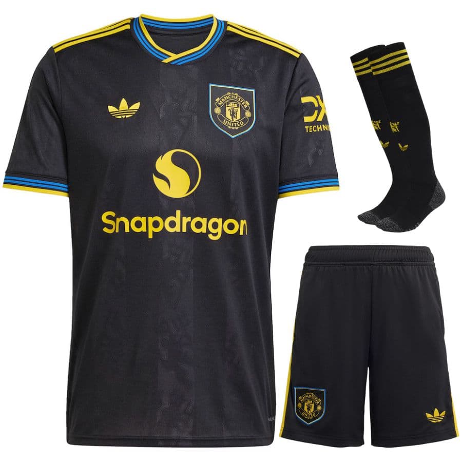 KIT CALCIO BAMBINO MANCHESTER UNITED TERZA 2025-2026