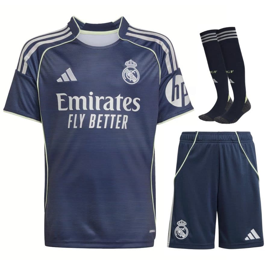 KIT CALCIO BAMBINO REAL MADRID TRASFERTA 2025-2026