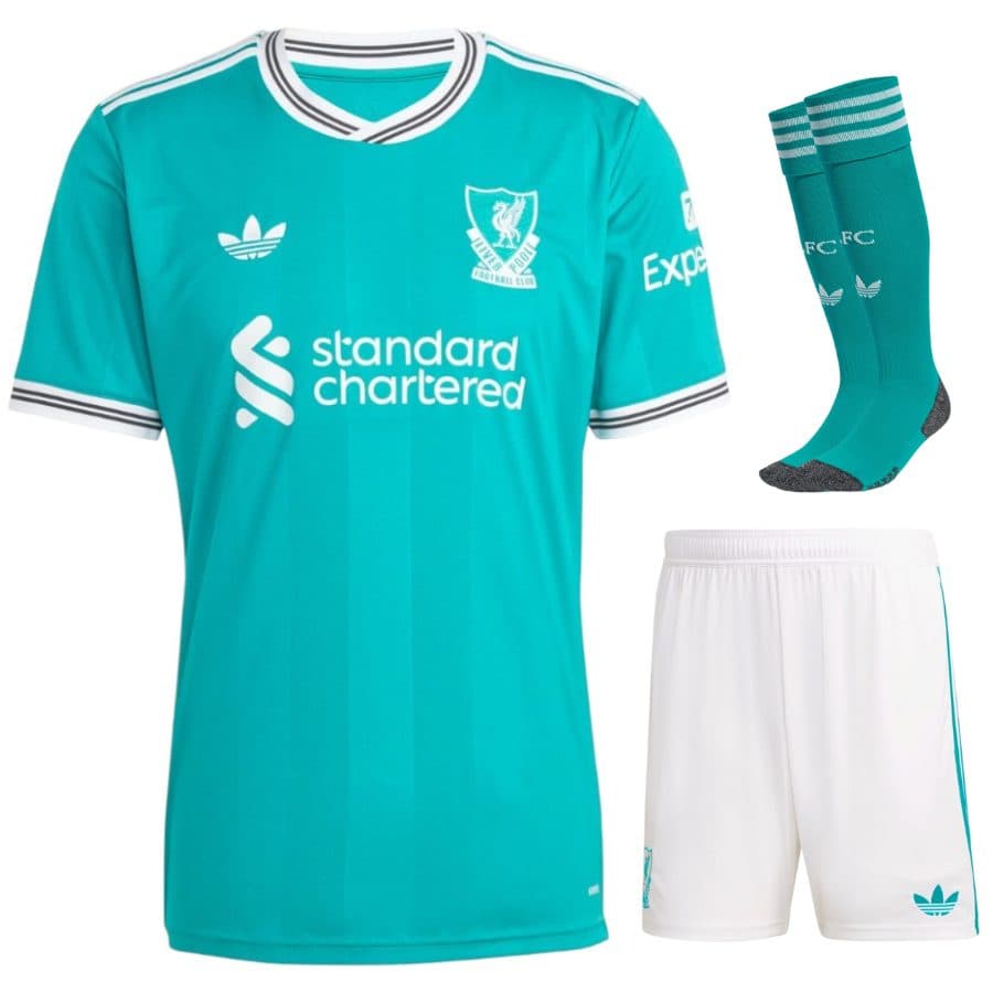 KIT CALCIO BAMBINO LIVERPOOL TERZA 2025-2026