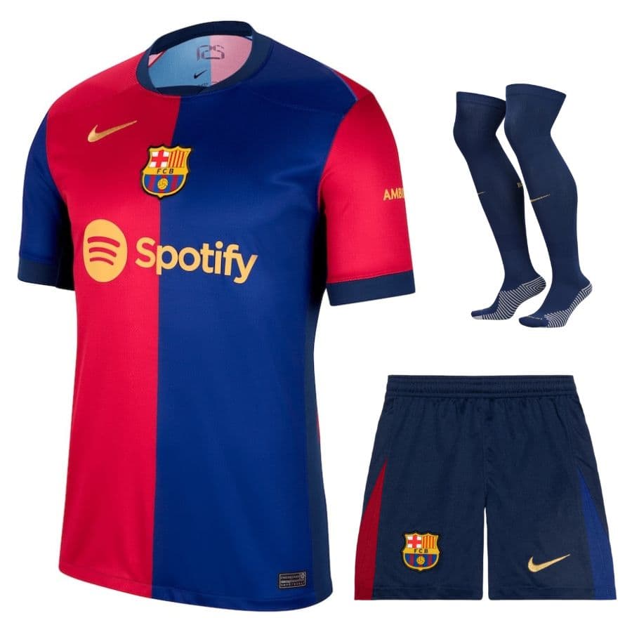 KIT CALCIO BAMBINO BARCELLONA CASA 2024-2025